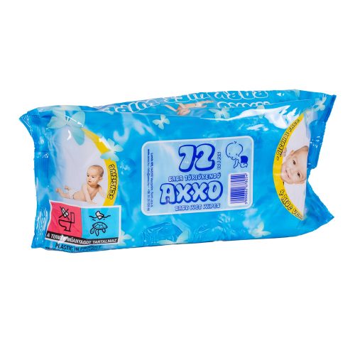 AXXO 72 db-os zárószalagos babatörlőkendő 